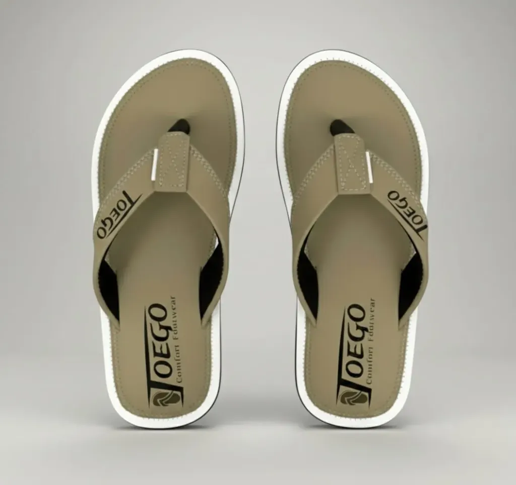 TOEGO Men’s Comfortable Daily Wear SLEEPER | Lightweight & Stylish Flip-Flops